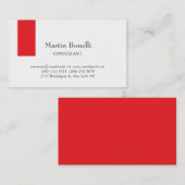 Einzigartig klassisch einfach rot und weiß visitenkarte (Vorne/Hinten)