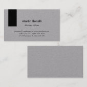 Einzigartig klassisch einfach schwarz & grau visitenkarte (Vorne/Hinten)
