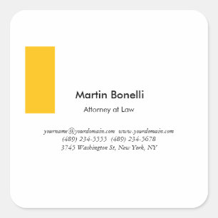 Einzigartig klassisch einfach schwarz & weiß quadratischer aufkleber