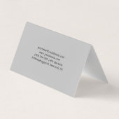 Einzigartig klassisch schlicht grau zweiseitig visitenkarten (Rückseite)