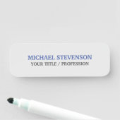 Einzigartig klassisches Blau Grau Namensschild (Beispiel)