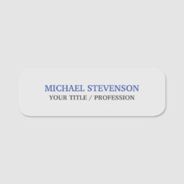 Einzigartig klassisches Blau Grau Namensschild