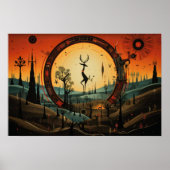 Einzigartig Kokopelli Abstrakt Poster (Vorne)