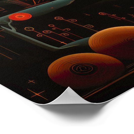 Einzigartig Kokopelli Abstrakt Poster (Ecke)