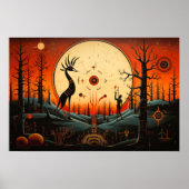 Einzigartig Kokopelli Abstrakt Poster (Vorne)