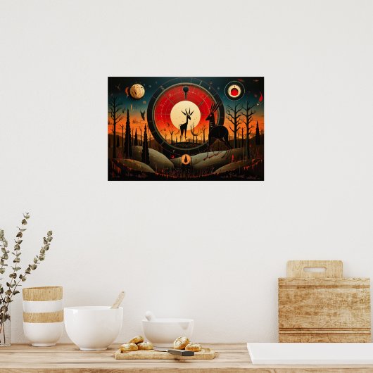 Einzigartig Kokopelli Abstrakt Poster (Küche)