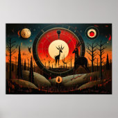 Einzigartig Kokopelli Abstrakt Poster (Vorne)