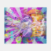 Einzigartig konstruiertes Surreal Artwork mit Wolf Fleecedecke (Vorderseite (Horizontal))