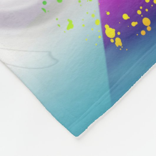 Einzigartig konstruiertes Surreal Artwork mit Wolf Fleecedecke (Ecke)