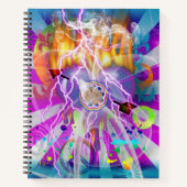 Einzigartig konstruiertes Surreal Artwork mit Wolf Notizblock (Vorderseite)