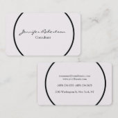 Einzigartig kreativ einfach Schlicht einzigartig Visitenkarte (Vorne/Hinten)