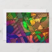 Einzigartig, kühl, farbig geometrisch "Save the Da Einladung (Rückseite)