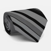 Einzigartig Luxus Grau Print Neck Tie Krawatte (Gerollt)