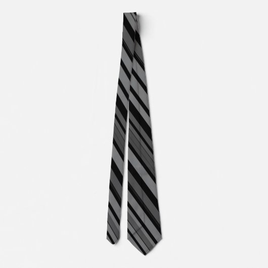 Einzigartig Luxus Grau Print Neck Tie Krawatte (Rückseite)