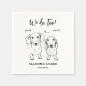 Einzigartig machen wir zu 2 Dackeln Hund Zeichnend Serviette (Vorderseite)