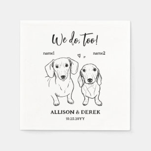 Einzigartig machen wir zu 2 Dackeln Hund Zeichnend Serviette
