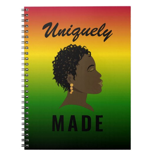 Einzigartig Made Black Women's Spiral Notebook Notizblock (Vorderseite)