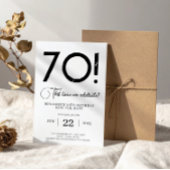 Einzigartig Minimalistisch Save the Date 70. Gebur Einladung