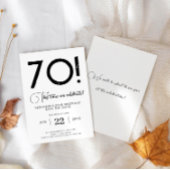 Einzigartig Minimalistisch Save the Date 70. Gebur Einladung