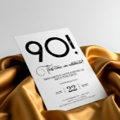 Einzigartig Minimalistisch Save the Date 90. Gebur Einladung