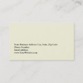 Einzigartig Moderne Beige Farbe Minimalistisch Sch Visitenkarte (Rückseite)