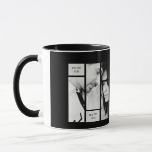 Einzigartig Moderne Foto Tasse mit Text Pink Black