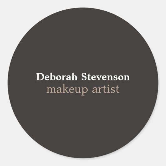 Einzigartig Moderne Graue Angewohnheit Runder Aufkleber (Vorderseite)