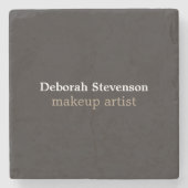 Einzigartig Moderne Graue Angewohnheit Steinuntersetzer (Vorderseite)