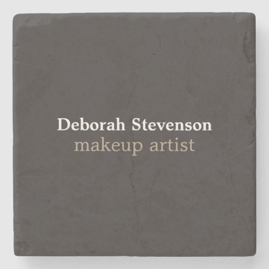 Einzigartig Moderne Graue Angewohnheit Steinuntersetzer (Vorderseite)