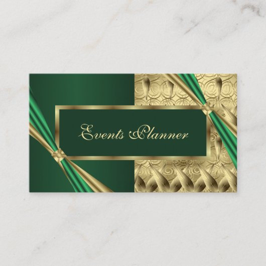 Einzigartig Moderne Luxus Smarald und Gold geometr Visitenkarte (Vorderseite)