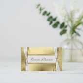 Einzigartig moderne Luxus weiß und Gold geometrisc Visitenkarte (Stehend Vorderseite)