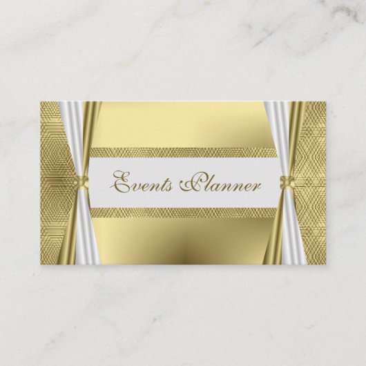 Einzigartig moderne Luxus weiß und Gold geometrisc Visitenkarte (Vorderseite)