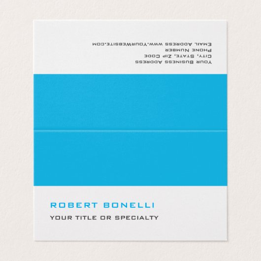 Einzigartig Moderne Premium Perle Minimalistisch B Visitenkarten (Außenseite Aufgefaltet)