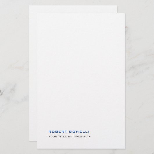 Einzigartig Moderne Premium Perle Minimalistisch Briefpapier (Vorne/Hinten)