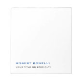 Einzigartig Moderne Premium Perle Minimalistisch Notizblock (Vorderseite)