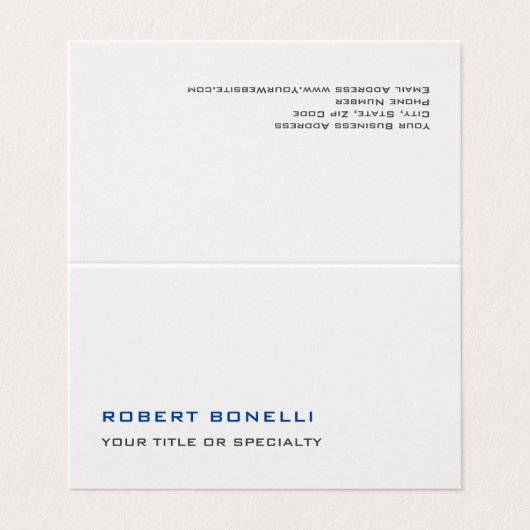 Einzigartig Moderne Premium Perle Minimalistisch Visitenkarten (Außenseite Aufgefaltet)