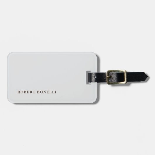Einzigartig moderne schlichte Namen Minimalist Gepäckanhänger (Vorderseite horizontal)