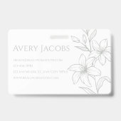 Einzigartig Moderne Szene Green Boho Floral Ausweis (Rückseite)