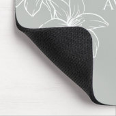 Einzigartig Moderne Szene Green Boho Floral Mousepad (Ecke)
