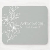 Einzigartig Moderne Szene Green Boho Floral Mousepad (Vorne)