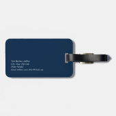 Einzigartig Moderne Uni Navy Blue Stilvoll Minimal Gepäckanhänger (Rückseite horizontal)