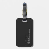 Einzigartig Modernes Grau Rot Stilvoll Gepäckanhänger (Rückseite vertikal)