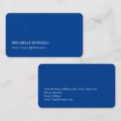 Einzigartig Modernes Minimalistisch Deep Blue Visitenkarte (Vorne/Hinten)