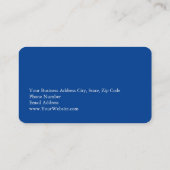 Einzigartig Modernes Minimalistisch Deep Blue Visitenkarte (Rückseite)