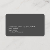 Einzigartig Modernes Minimalistisch Grau Rot Visitenkarte (Rückseite)
