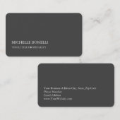 Einzigartig Modernes Minimalistisch Grau Visitenkarte (Vorne/Hinten)