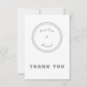 Einzigartig Modernes Minimalistisches Schlicht Dankeskarte (Vorderseite)