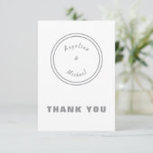 Einzigartig Modernes Minimalistisches Schlicht Dankeskarte (Stehend Vorderseite)