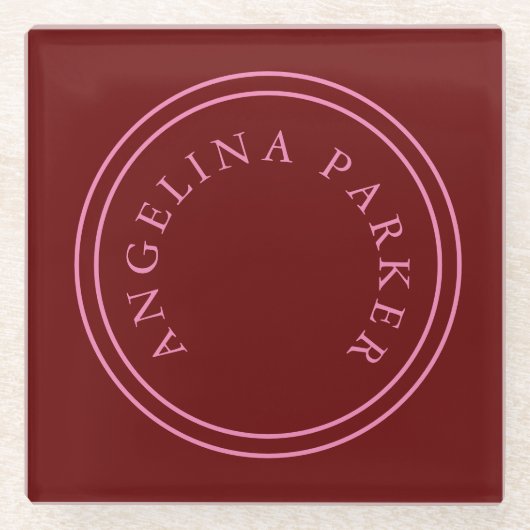 Einzigartig Modernes Minimalistisches Schlicht Glasuntersetzer (Vorderseite)