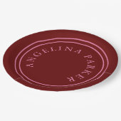 Einzigartig Modernes Minimalistisches Schlicht Pappteller (Schrägansicht)